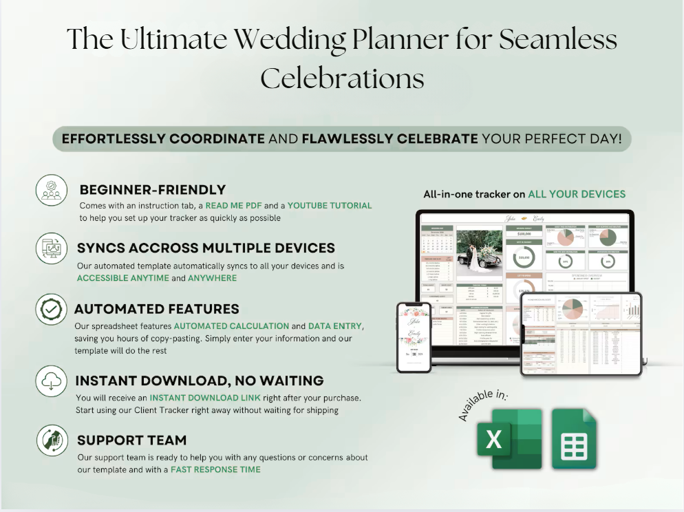 beginner friendly wedding planner